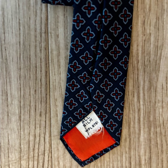 Brooks Brothers Brooksgate Navy Silk and Geometric Tie - Picture 4 of 6